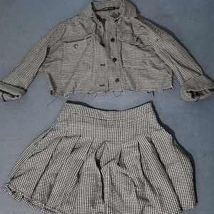 Cropped jacket with skirt